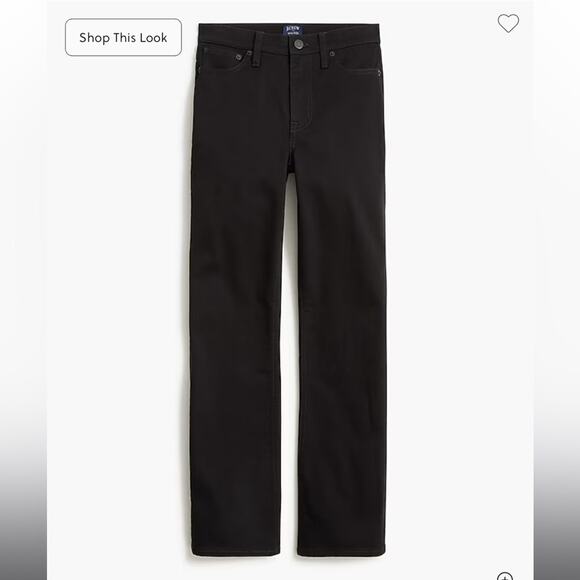 J. Crew Factory Denim - J.Crew Tall flare crop black jean in all-day stretch